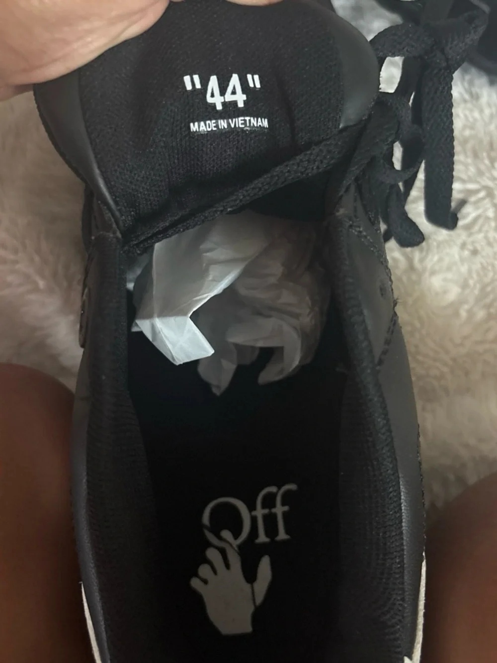 Off-White Black Sneakers with White Arrow Logo